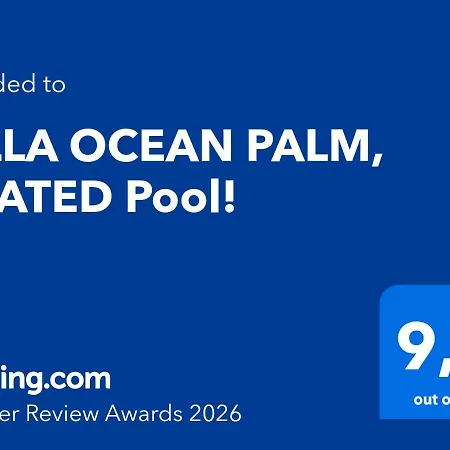 Ocean Palm, Heated Pool! Villa